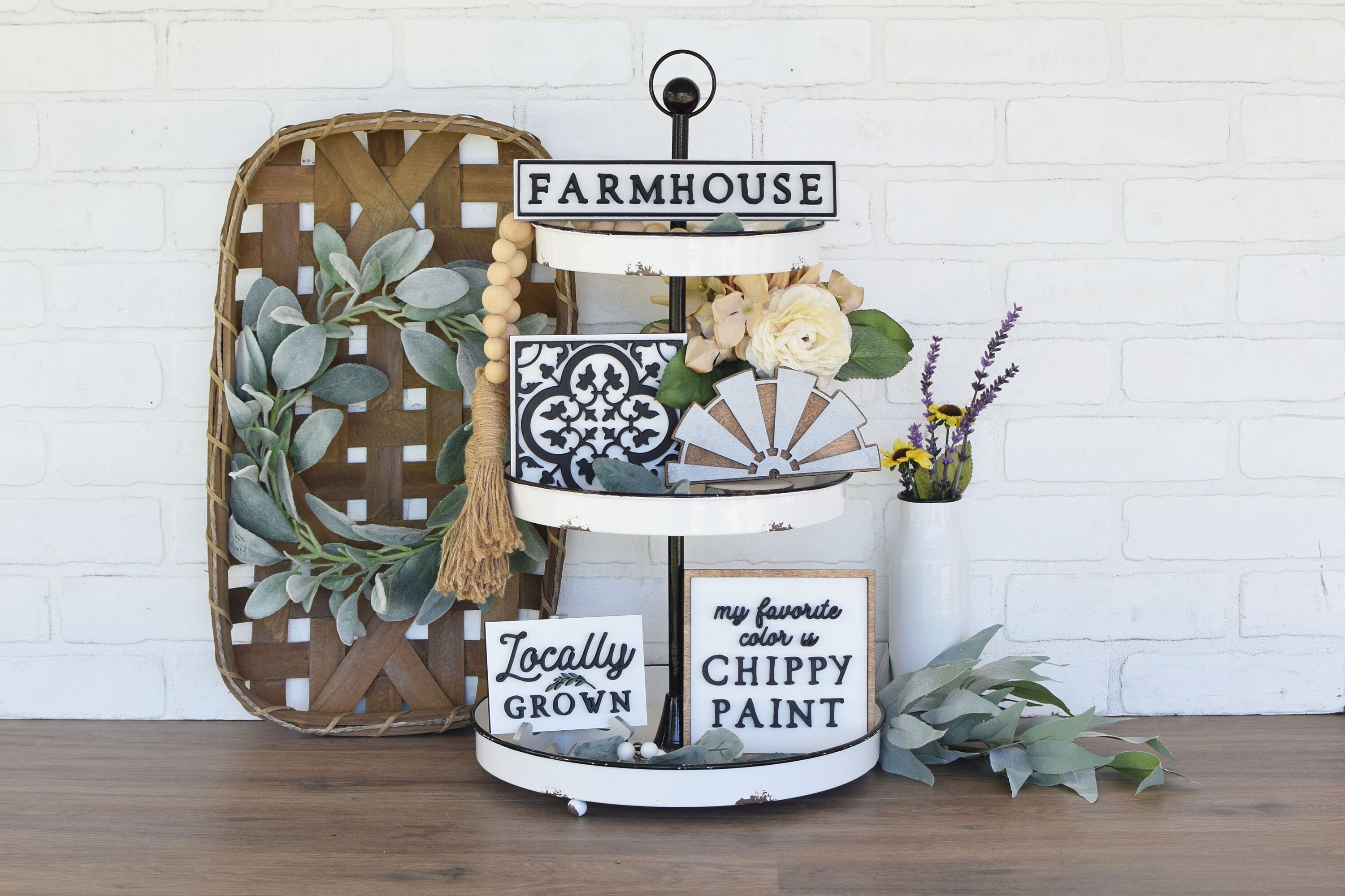 Farmhouse Tiered Tray Decor/Farmhouse Decor/Tiered Tray Decor/Modern …