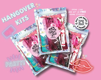 Hangover Kit / Recovery Kit / Bachelorette Party Favors / Let's Go Girls / Nashville Bachelorette / Personalized Hangover Kit