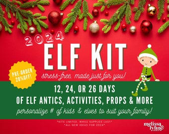 Elf Kit/Elf Kit 2024/24 Days of Elf Activities/Elf Activity Kit//Elf Mischief/Elf Props/Elf Activities/Pre-planned Elf Days/Elf Accessories