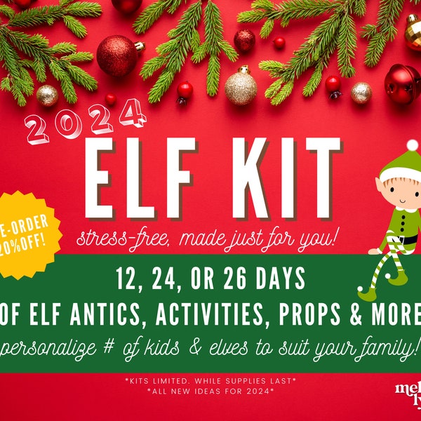 Elf Kit/Elf Kit 2024/24 Days of Elf Activities/Elf Activity Kit//Elf Mischief/Elf Props/Elf Activities/Pre-planned Elf Days/Elf Accessories