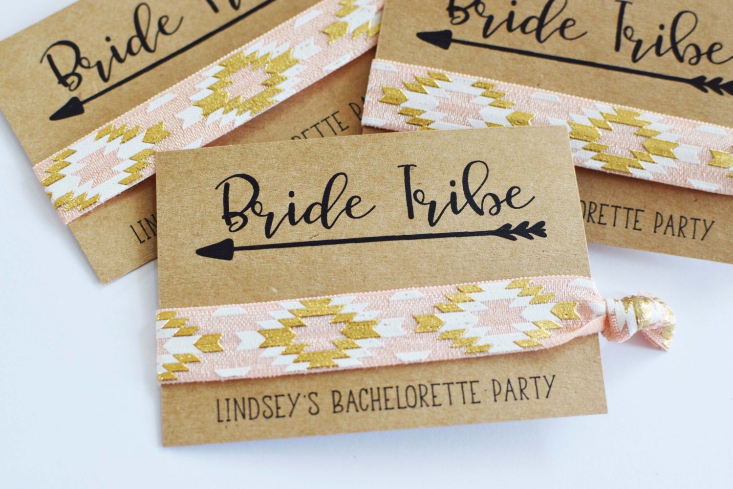 Elastic Hair Tie//Creaseless Hair Tie//Bachelorette Party Favors//Bri…