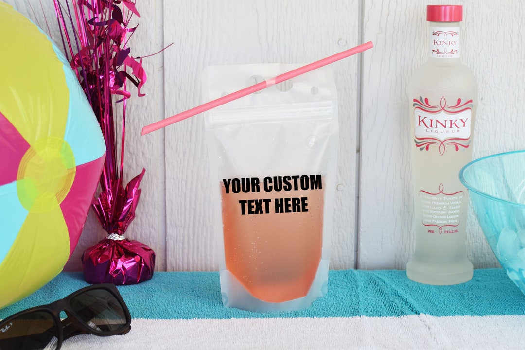 Drink Pouches With Names/bachelorette Drink Pouch Personalized/custom