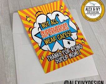 Super Mom Greeting Card- Card for Mom