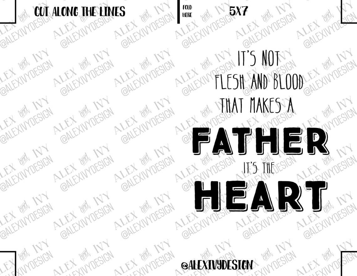 Father's Day Card - Step Dad Card - DIY - Printable - Etsy
