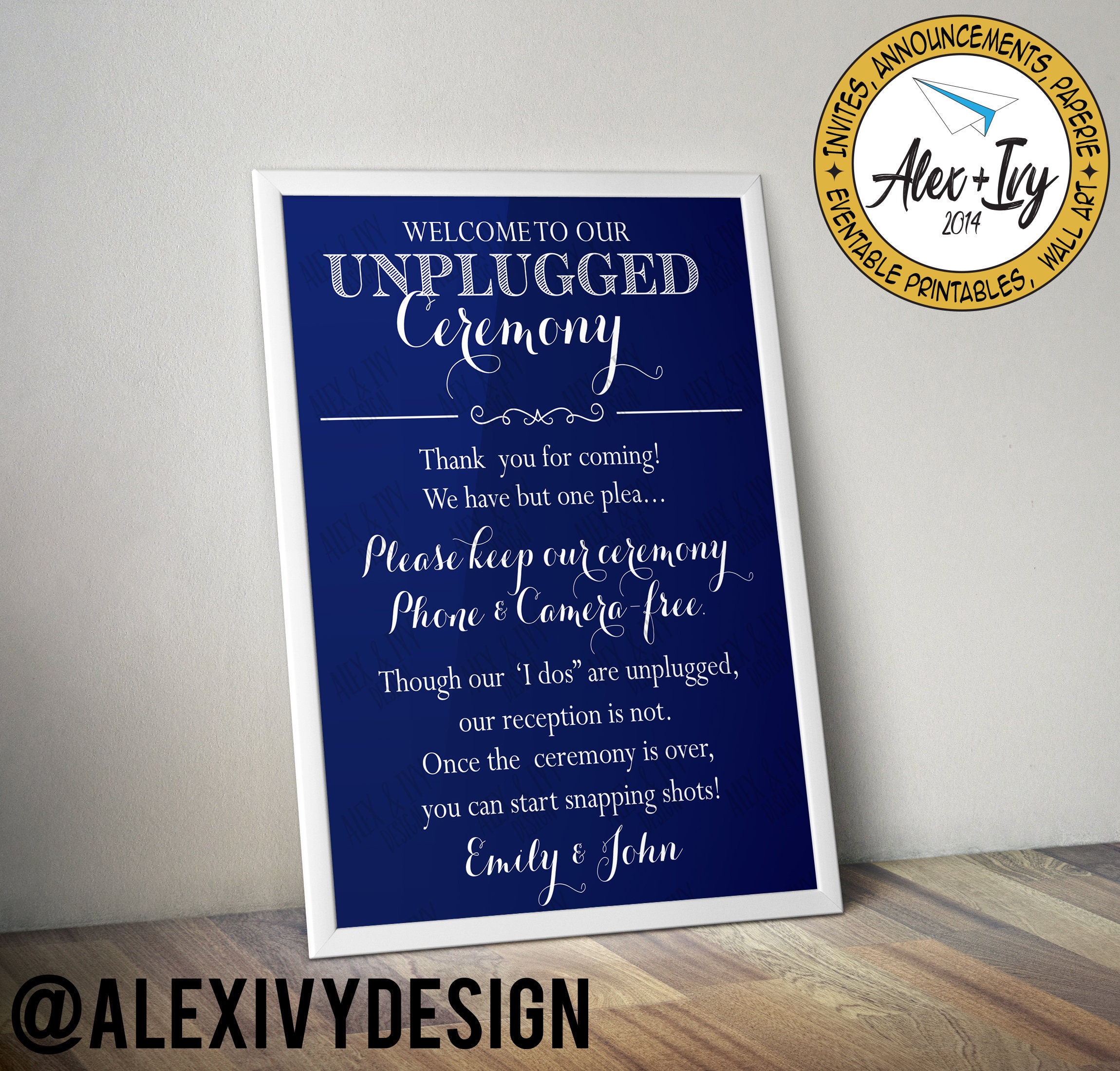 printable unplugged ceremony printable unplugged ceremony