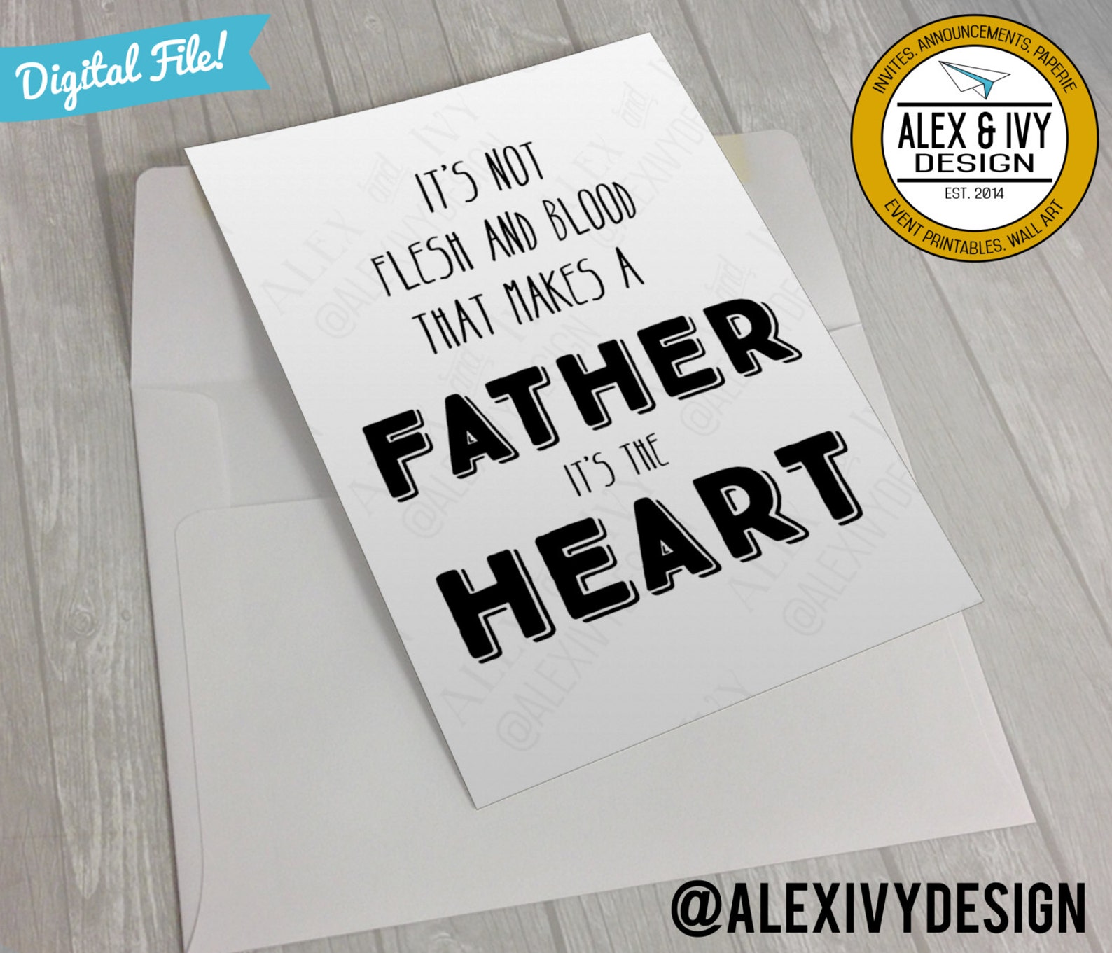 Father's Day Card - Step Dad Card - DIY - Printable - Etsy