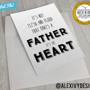 Carte de fête des pères - Carte de beau-père - DIY - Imprimable
