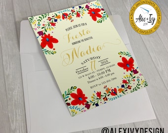 Floral Fiesta Invitation Printable- Digital File
