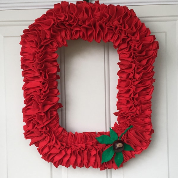 The Ohio State University  Block O Wreath - All Scarlet (Red)