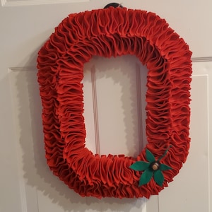 The Ohio State University  Block O Wreath - All Scarlet (Red)