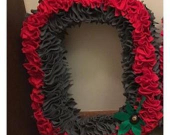The Ohio State University  Block O Wreath - Dark Grey with Scarlet