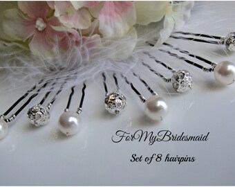 Épingles à cheveux de mariage. Épingles à cheveux de mariée perle. Épingles à cheveux perle simple. Ivoire Champagne épingles à cheveux perle. Épingles à cheveux de mariage. 8 épingles à cheveux perle