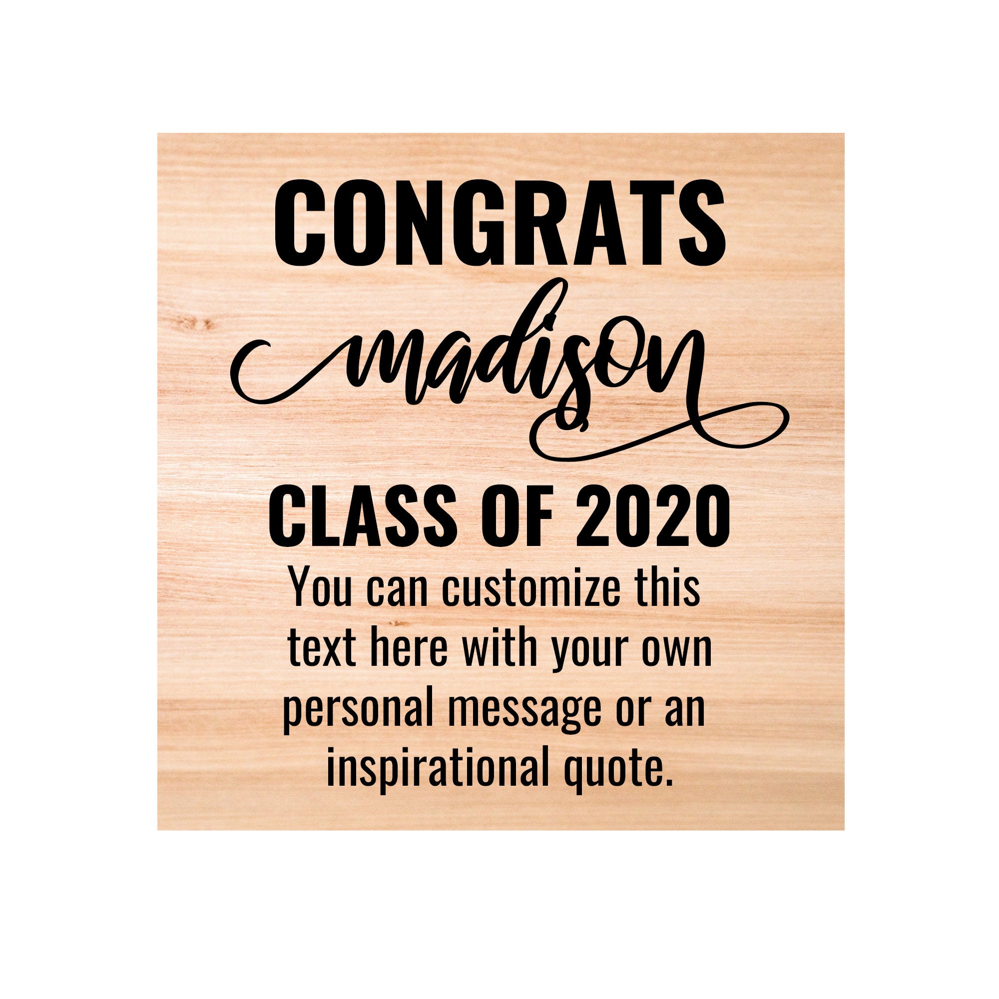 Custom Message or Inspirational Quote Senior Class of 2021 Etsy