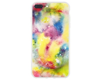 Rainbow Flexi Phone Case, Colorful Watercolor Pattern | Cellphone Cover For iPhone 13 12 11 Samsung Galaxy