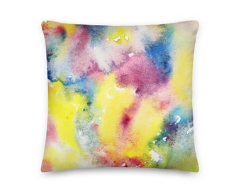 Colorful Premium Throw Pillow, Home Decor