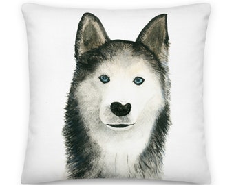 Siberian Husky, Premium Throw Pillow | Dog, Animal Lover, Pet