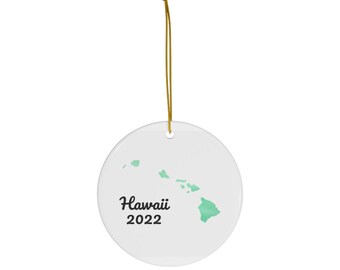 Hawaii Ceramic Ornament