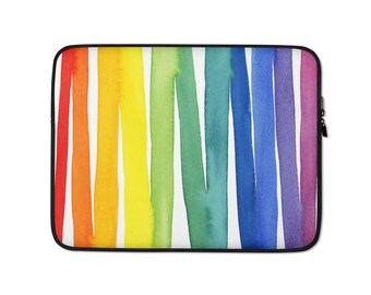 Rainbow Stripes Laptop Sleeve