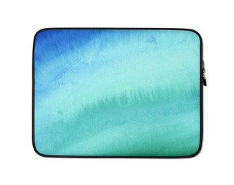 Blau und Grün Farbverlauf, Laptoptasche, Hülle für Mobile Computer, Tablet