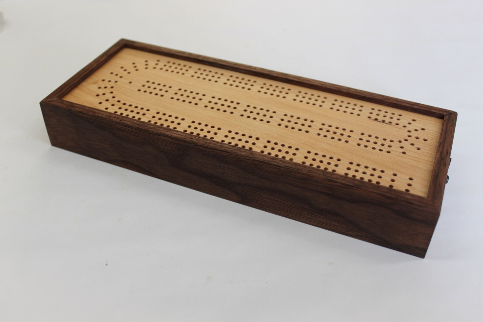 Cribbage Board with Card and Peg Storage American Walnut and Etsy