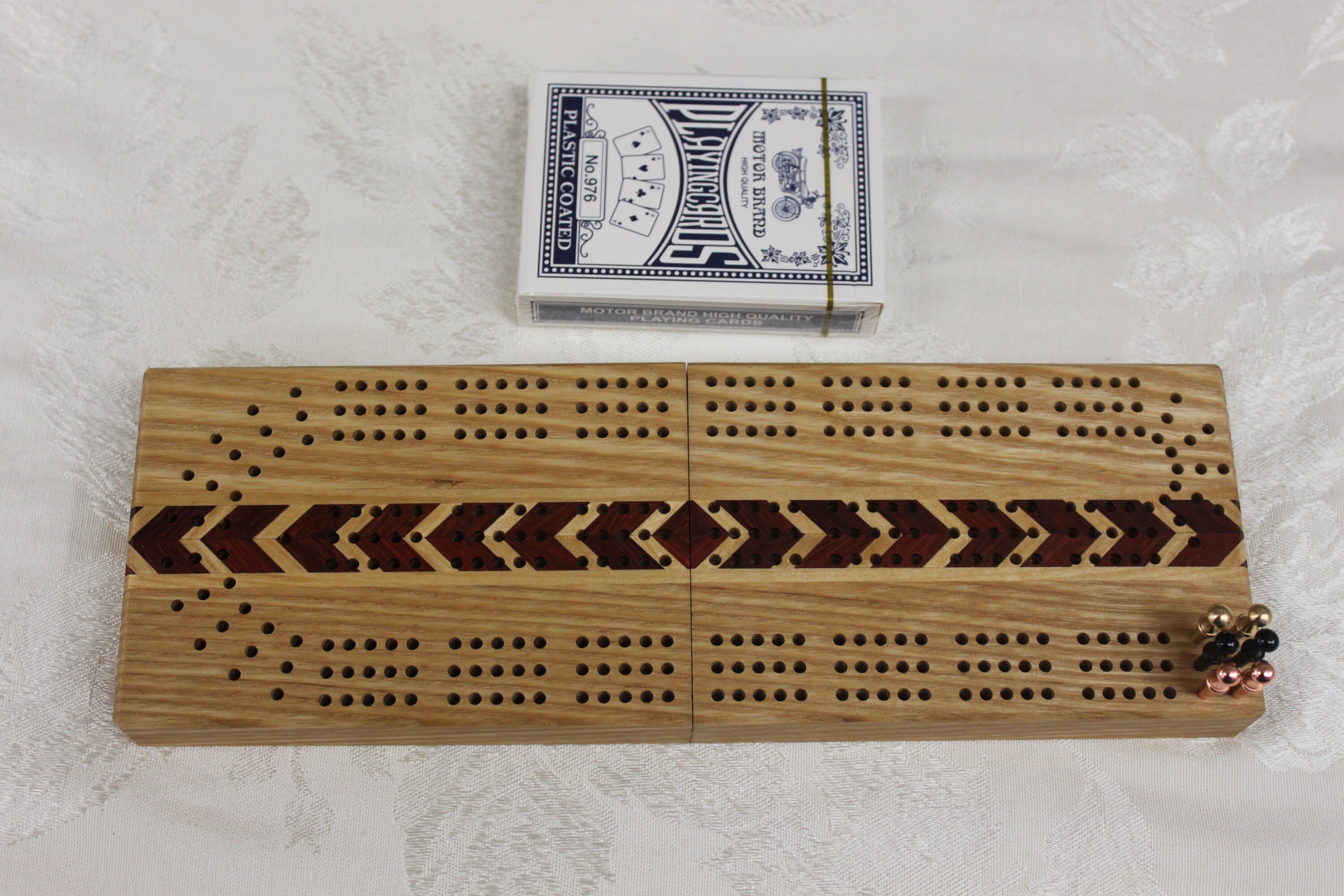 3player Folding Travel Cribbage Board With Inlays and Tote Etsy Canada