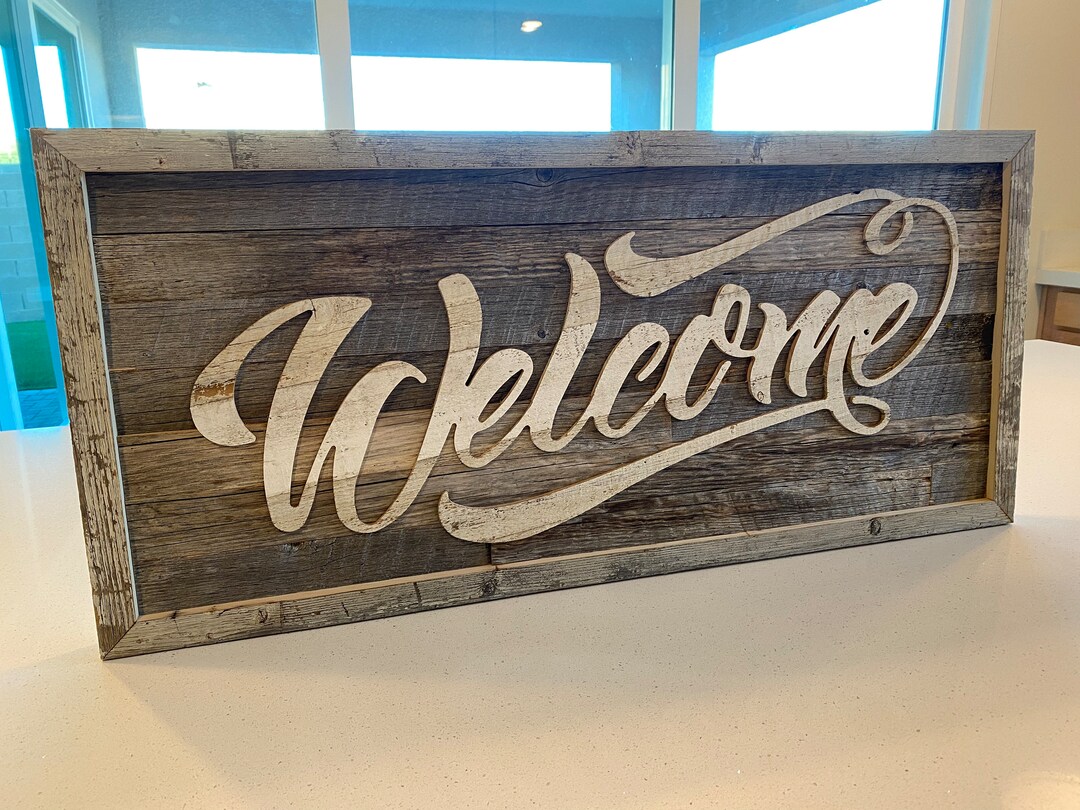 Welcome Rene Sign Reclaimed, Welcome Sign - Etsy