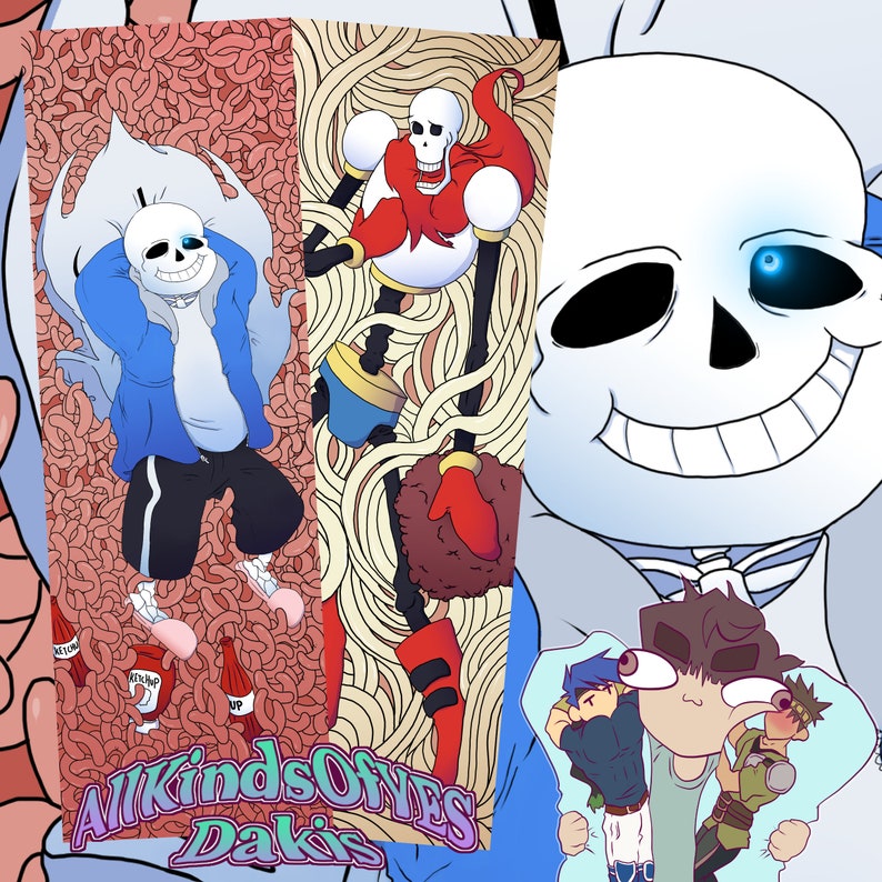 Undertale Sans and Papyrus Dakimakura / Body Pillow Etsy