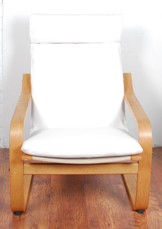 Slip Cover For The Ikea Poang Chair In Faux Leather Fabric Etsy