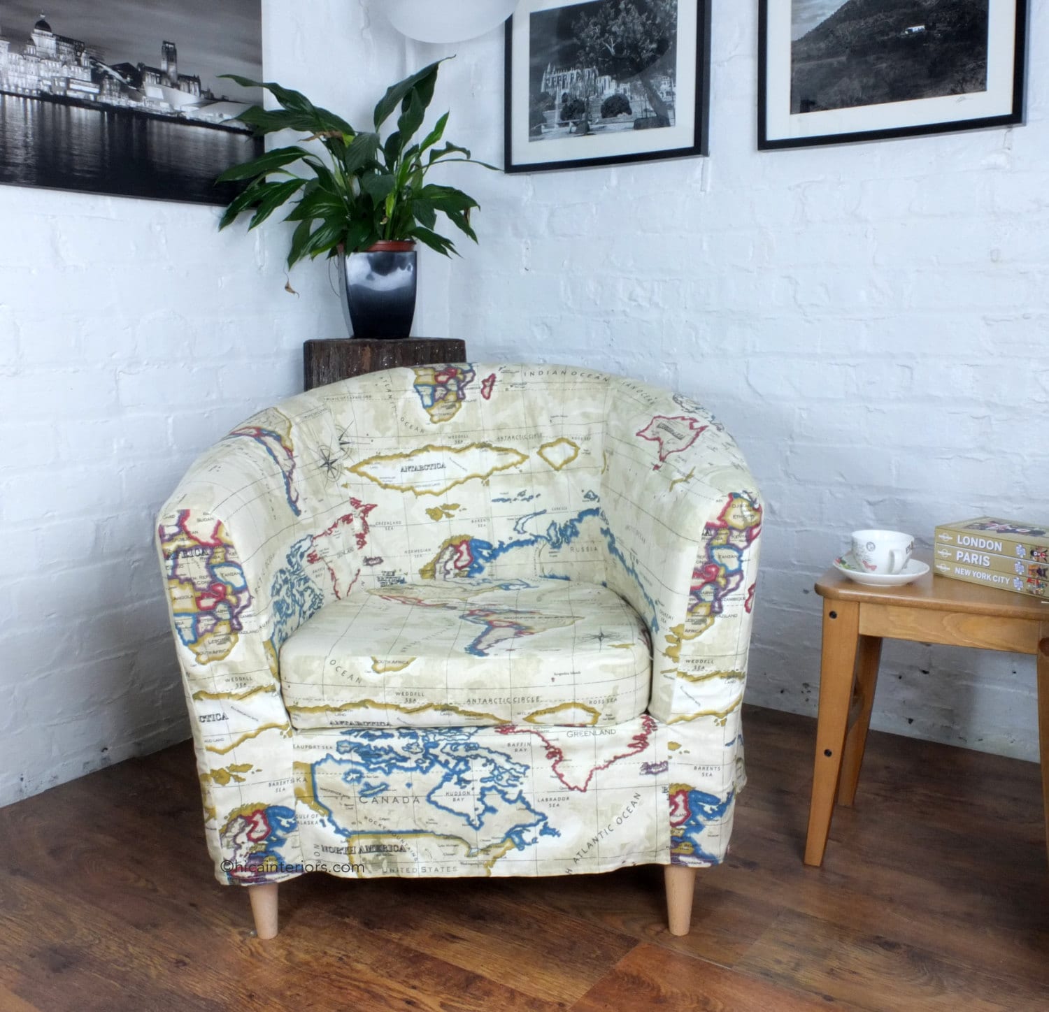 Adelaide Eerlijkheid Jachtluipaard Ikea Tullsta Tub Chair Cover in Antique Atlas Cotton Fabric - Etsy