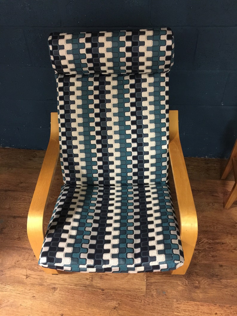 Ikea Poang Rocking chair Slip Cover in a fantastic Teal Blue Etsy