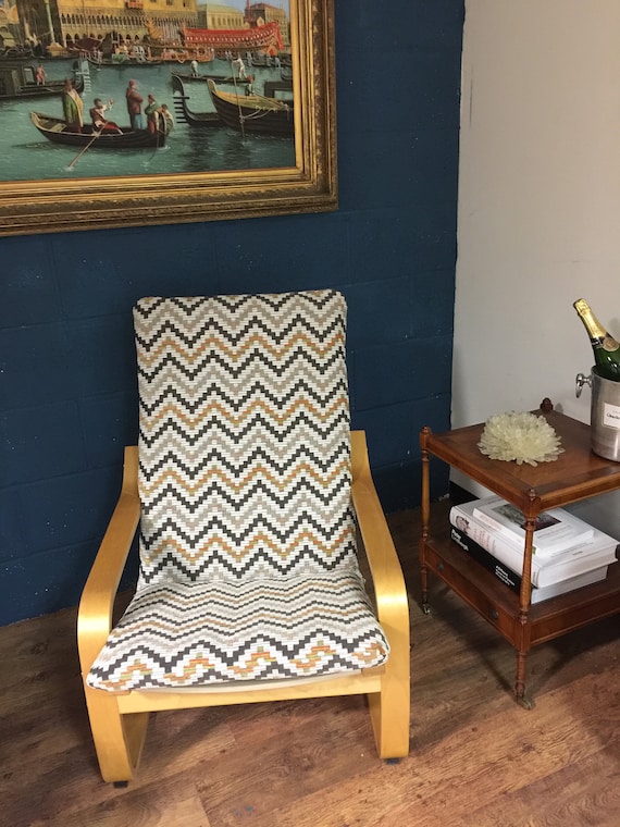 Ikea Poang Range Slip Covers In New Chevron Pattern Heavy Etsy