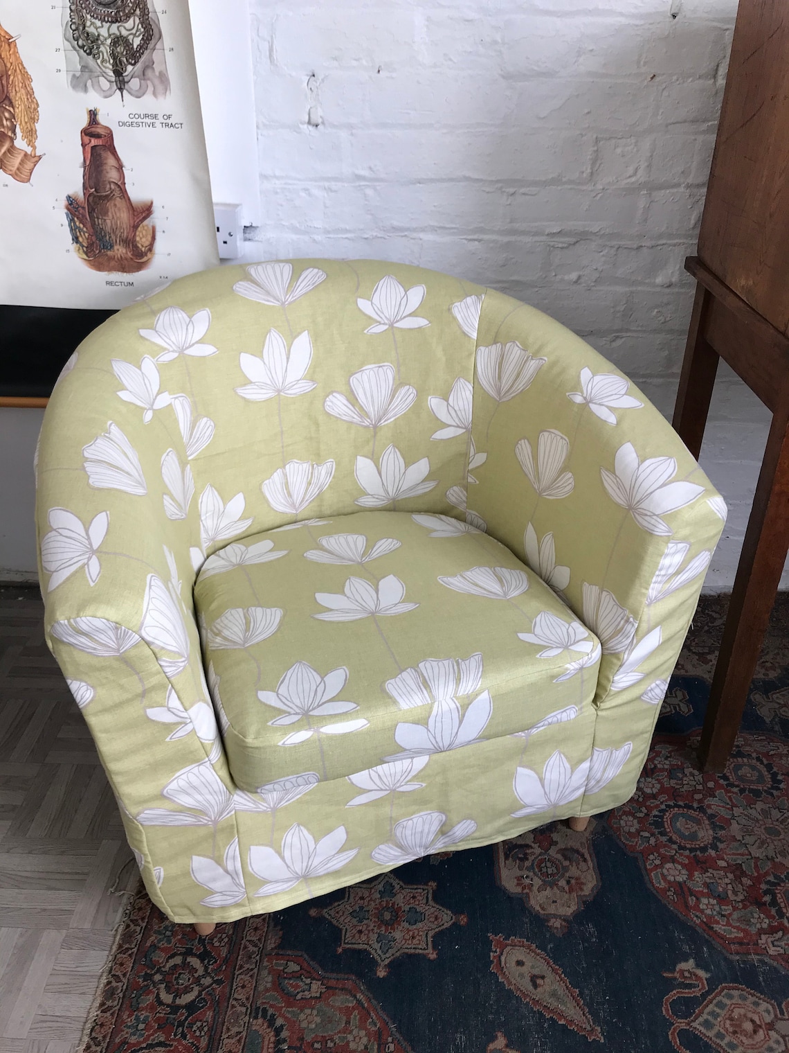 LAST ONE Ikea Ektorp Tullsta Tub Chair Slip Cover in beautiful Etsy