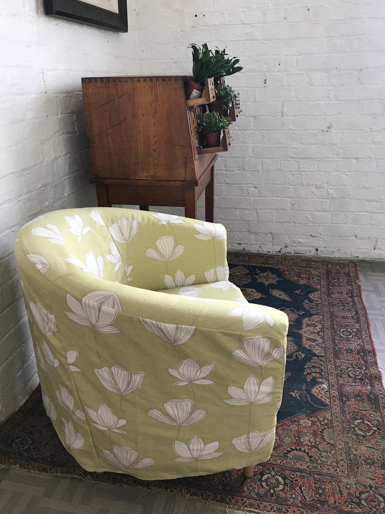 Ikea Ektorp Tullsta Tub Chair Slip Cover in Beautiful Green Etsy