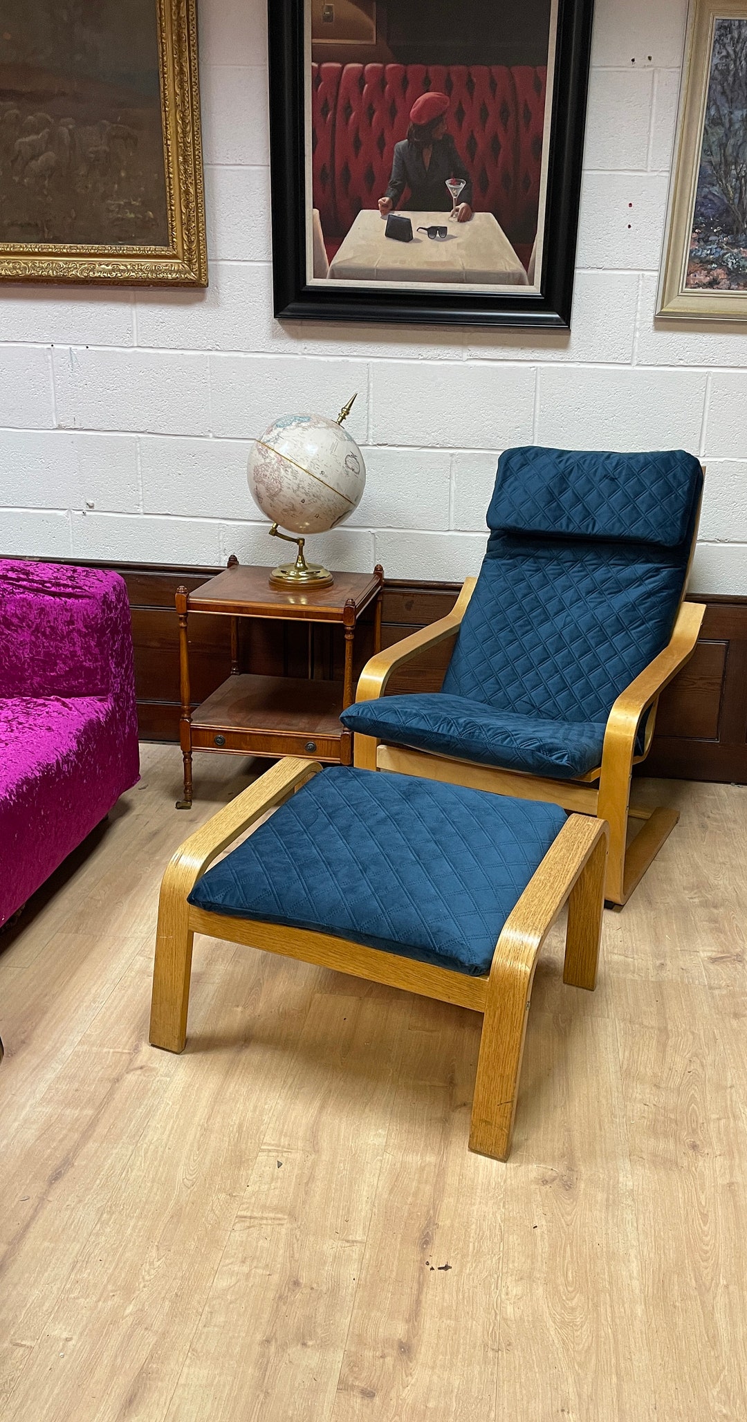 Ikea Poang Chair Covers. New Embossed Diamond Stitch Velour Etsy