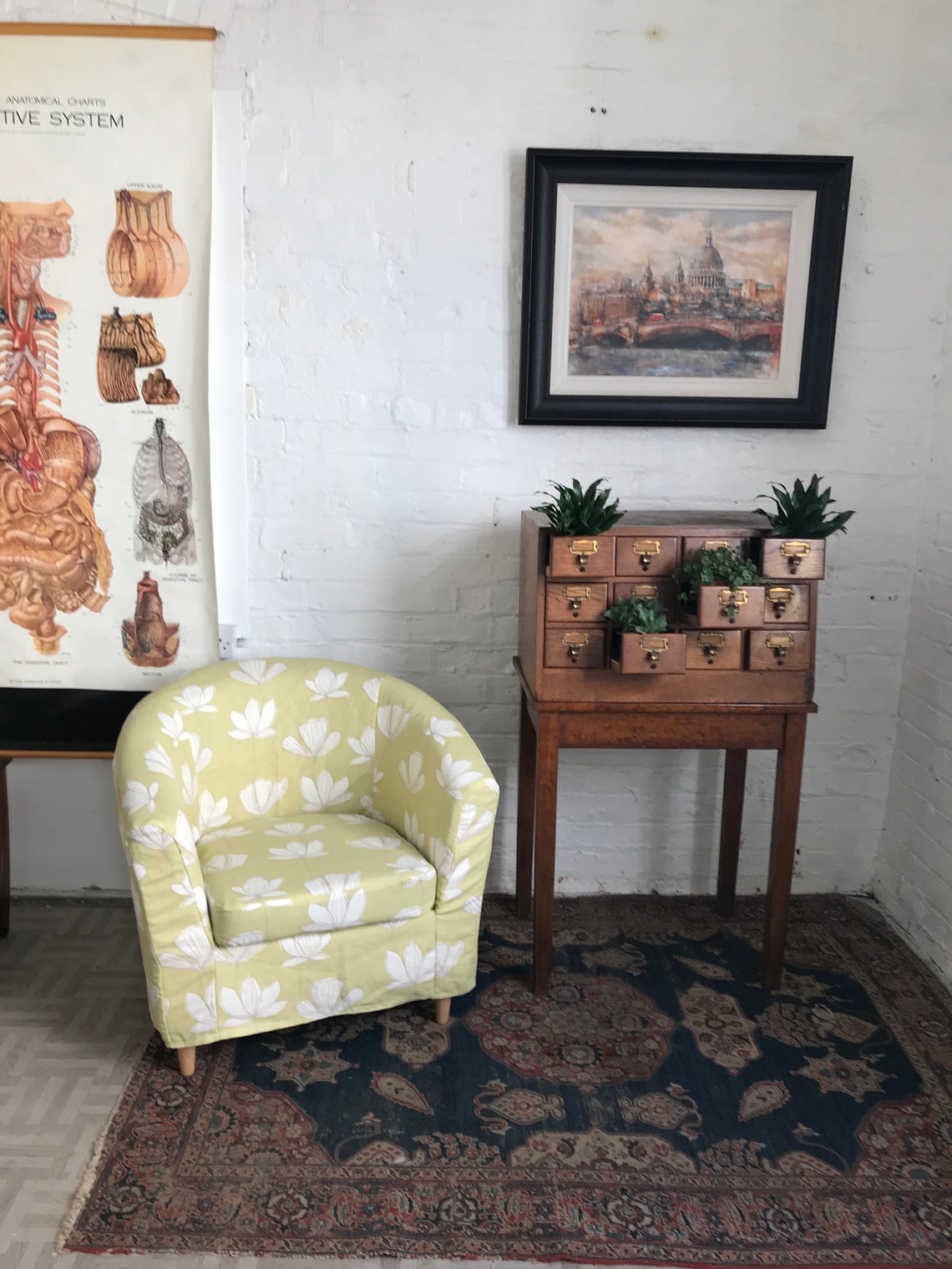 Ikea Ektorp Tullsta Tub Chair Slip Cover in Beautiful Green Etsy