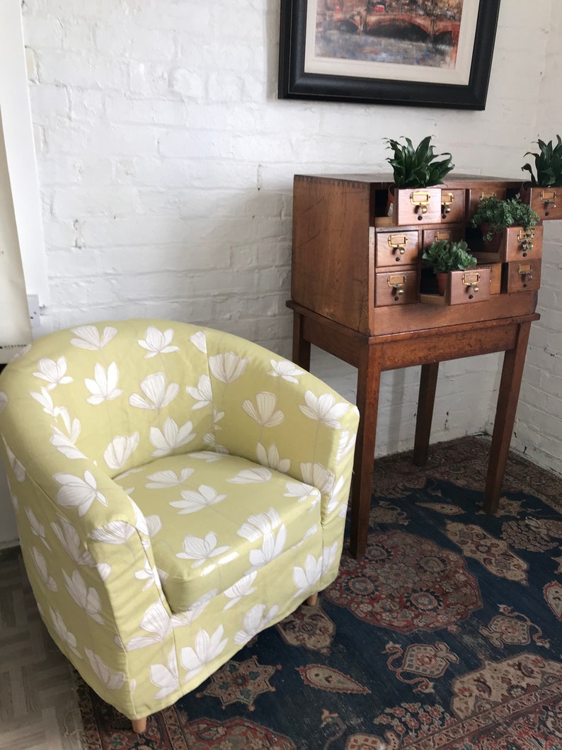 Ikea Ektorp Tullsta Tub Chair Slip Cover in Beautiful Green Etsy