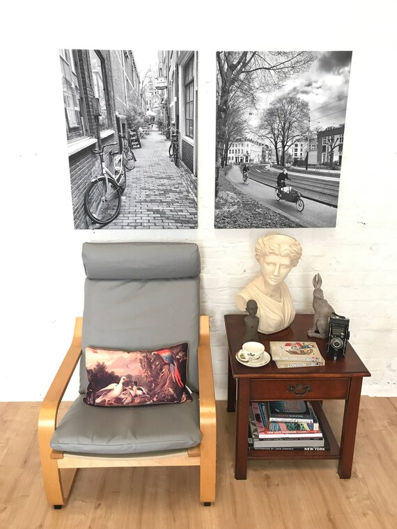Slip Cover For The Ikea Poang Chair In Faux Leather Fabric Etsy