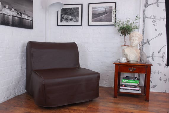 Ikea Lycksele Chair Or Double Sofa Bed Cover In Faux Leather Etsy