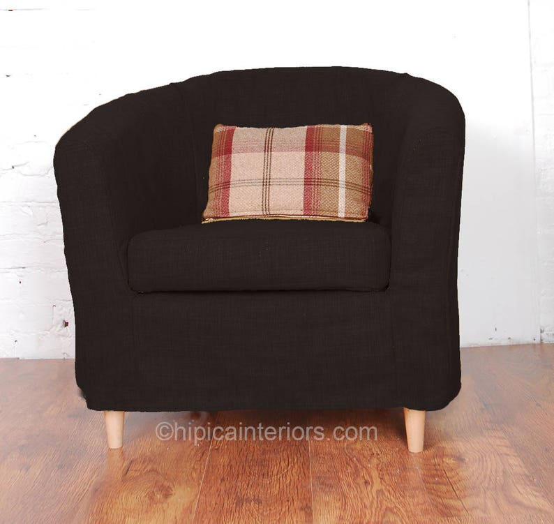 Ikea Tullsta Tub Chair Slip Cover in Stunning Linen Look Etsy