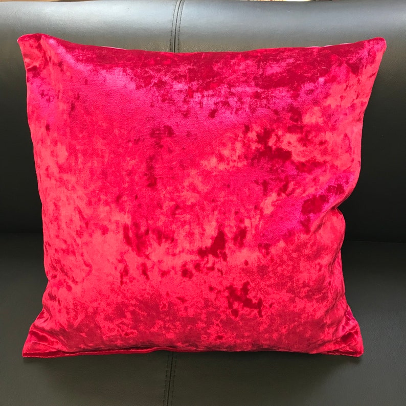 Custom made Pink Decadence Luxury crushed Velvet Cushion Pillow Cover