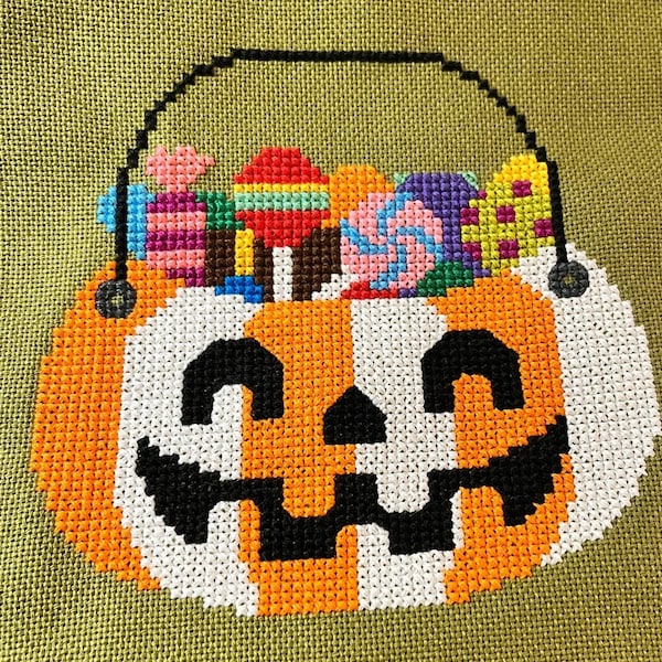 Trick or Treat Cross Stitch Pattern