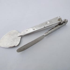 Vintage silver plated cheese server and butter spreader with mouse handles