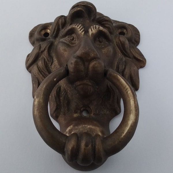 Heavy Vintage Brass Lion's head Door Knocker