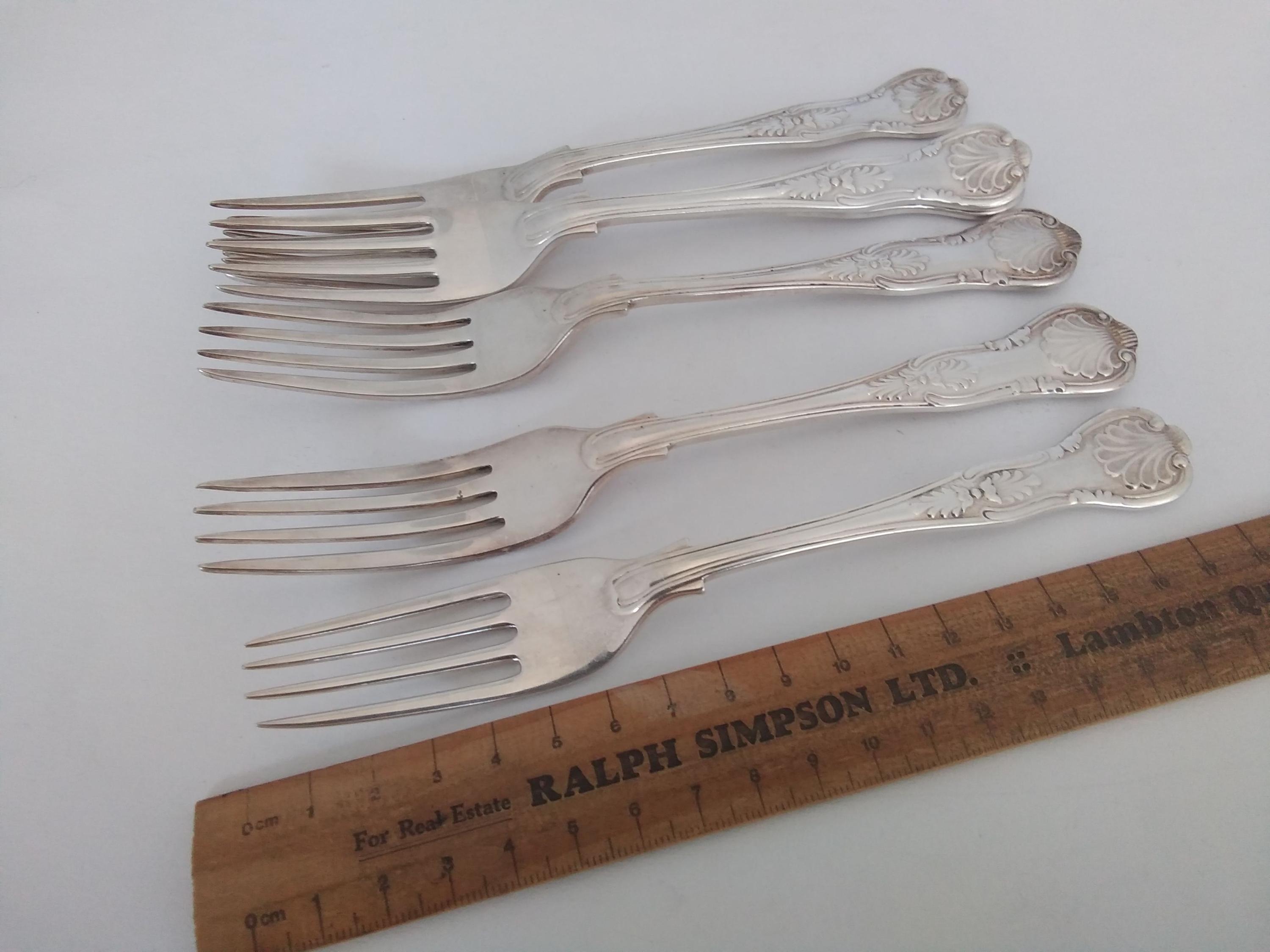 キングスパターンシルバーメッキデザートフォーク6本セット