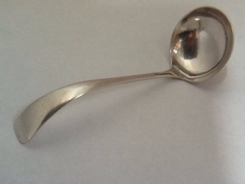 Vintage Solid Sterling Silver sauce ladle spoon Sheffield 1933