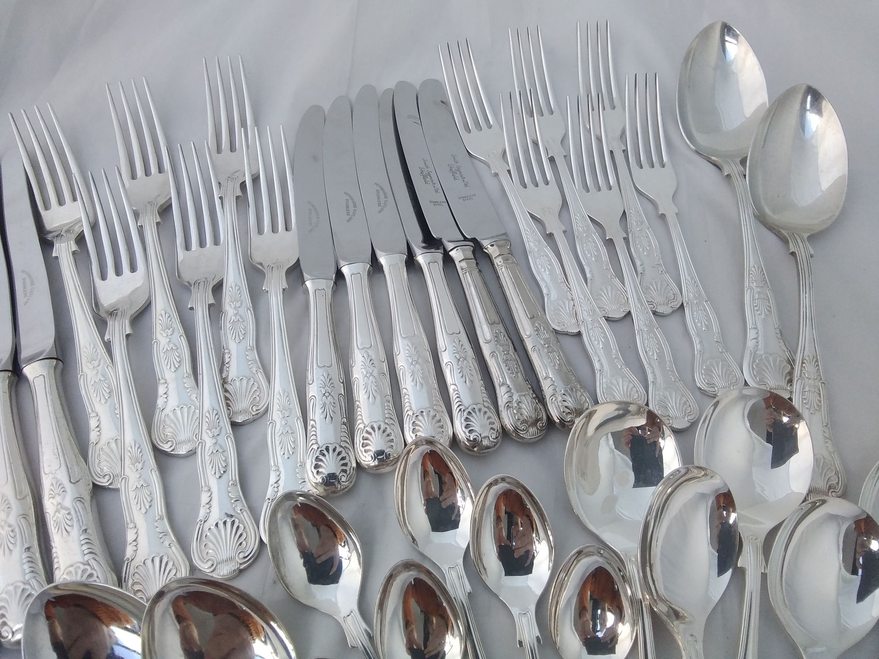 人気No.1 Piece 44 Vintage Service Dinner Pattern Kings Plated Silver アクセサリー