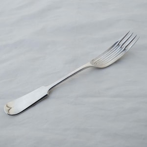 Outstanding Rare Antique silver plated fiddle pattern Gravy / Pea table fork - Elkington 1867