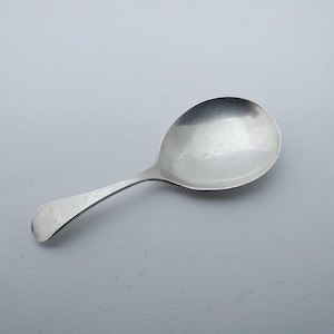 Antique Old English pattern Solid silver tea caddy spoon - Birmingham 1941