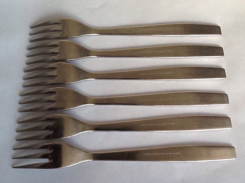 Vintage set of 6 stainless steel viners Chelsea table dinner forks