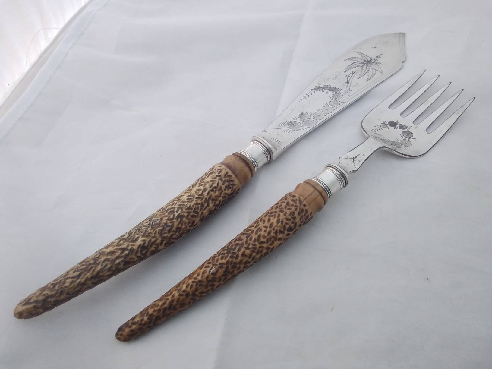 希少アンティークフィッシュイーターカトラリーセット